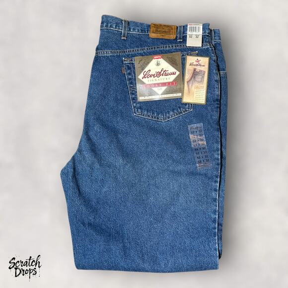 Vintage Levi's Strauss Signature 545 Men's Jeans NWT Deadstock W52 L32 Loose Fit - Picture 7 of 8